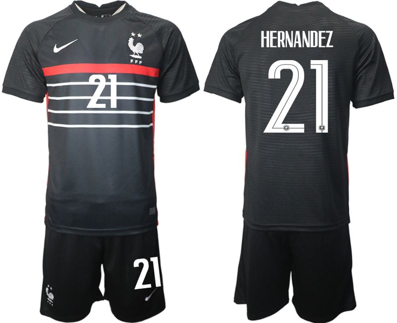 Men 2022 World Cup National Team France home black #21 Soccer Jersey